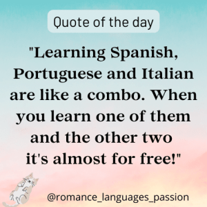 Learning romance languages quote