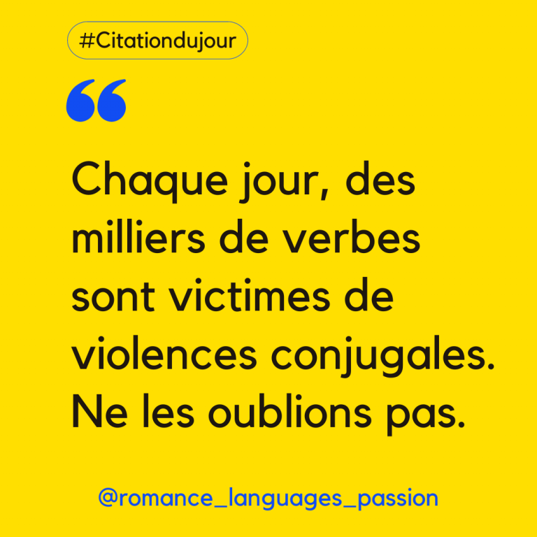 Citation for learning French by romance languages passion